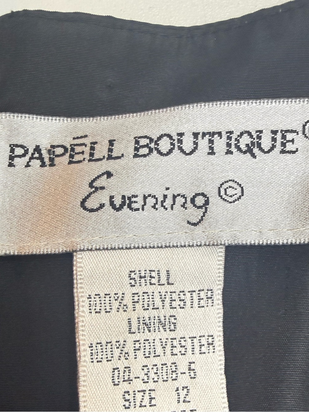Papell Boutique Evening silky-feel Black Sleeveless Midi Dress size 12 - Picture 5 of 6